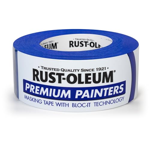 IPG Rust-Oleum Premium Multi-Surface Blue Painters Masking Tape with Bloc-it Technology, Adheres Securely and Removes Easily, 1.88" x 60yd, Single Roll