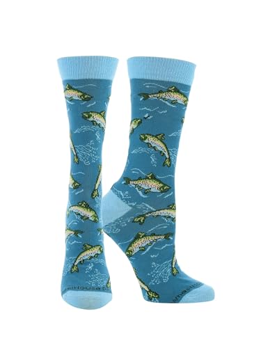 Image of WHD Trout Crew Socks for Women & Men | Fishing Gift, Outdoor Adventure Socks