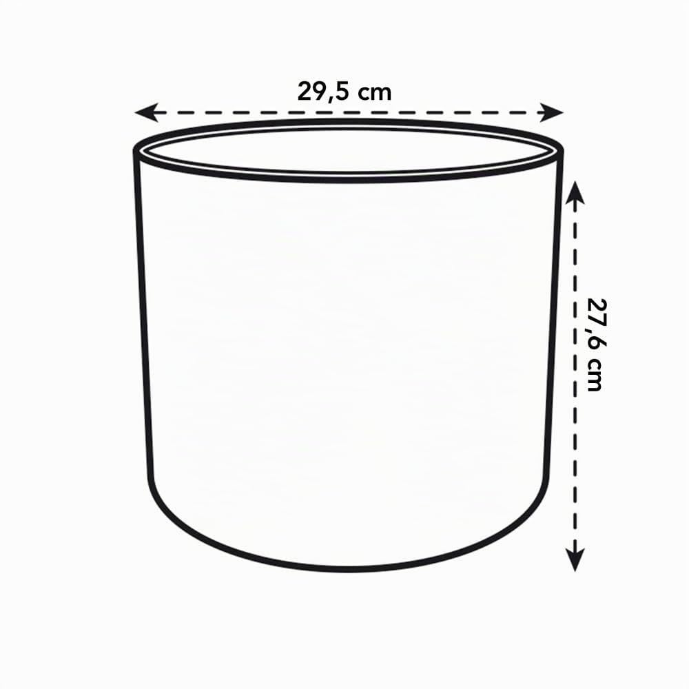 Elho B.For Soft Round 30cm Vasi per Piante - Anthracite | ∅ 29.5 x A 27.6 cm | Adatto per uso interno | Plastica riciclata al 100%