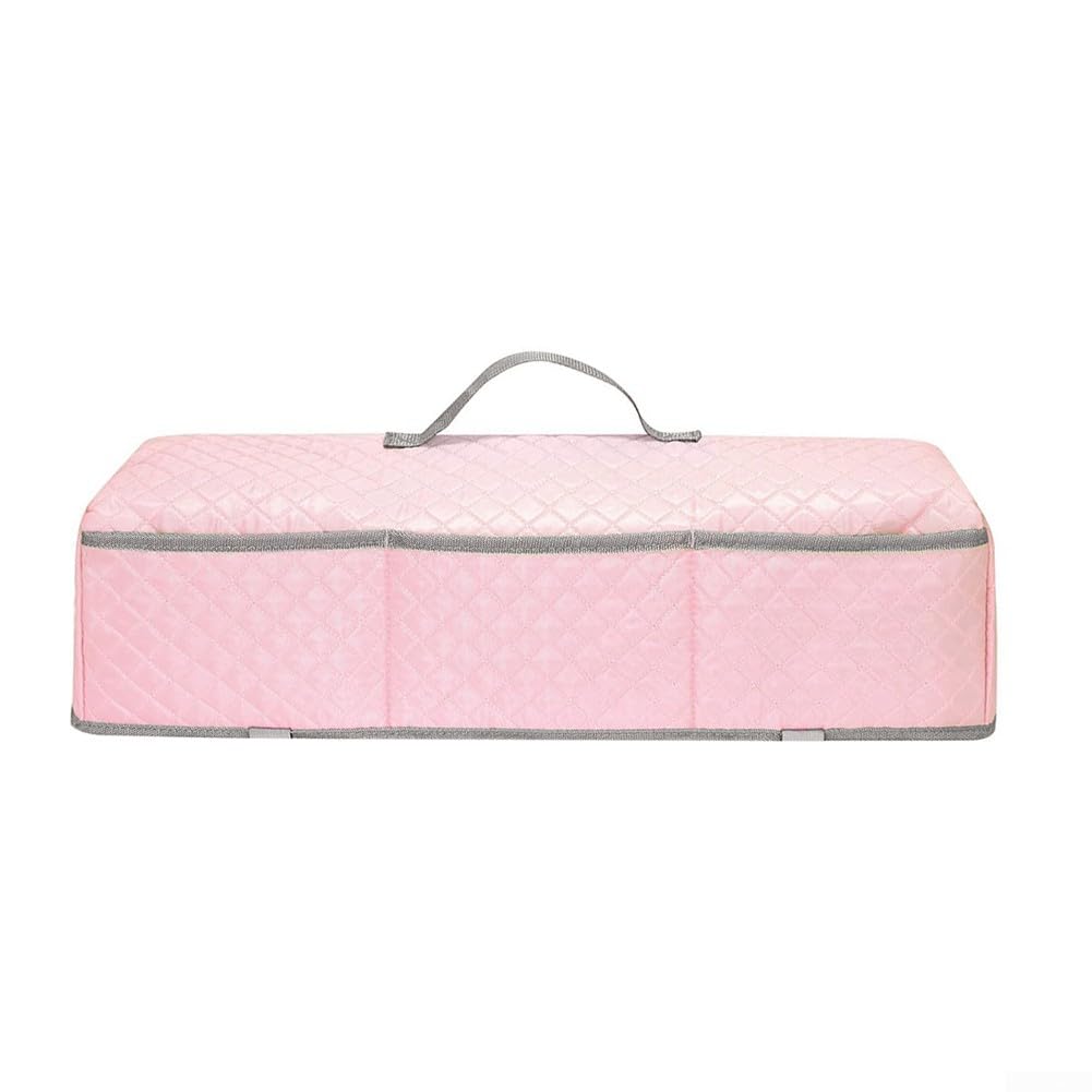 For Cricut Maker 4 Machine Cover with Padding, Dust Cover Featuring Organized Storage Pockets for Crafting Tools and Accessories (pink)