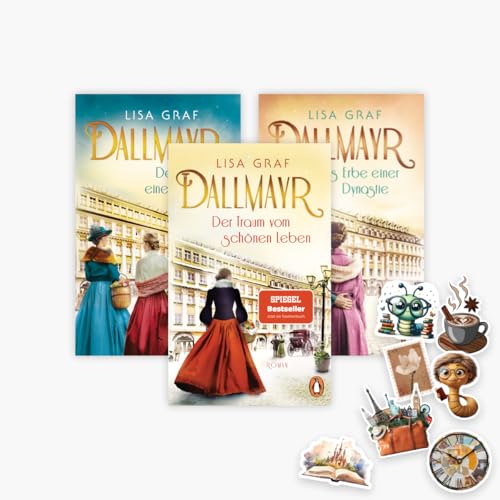 Die große Dallmayr-Saga Band 1-3 im Taschenbuchformat + 1 exklusives Stickerset