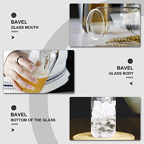 Bavel Large Beer Glasses,20 Oz Can Shaped Beer Glasses Set Of 2,Elegant Shaped Drinking Glasses Is Ideal Gift,Tumbler Beer Glasses Great For Any Drink And Any Occasion (2-Pack) #TOP3