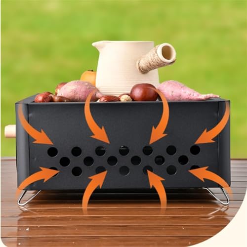 Barbecue camping portable et poêle de table extérieur à charbon - 6