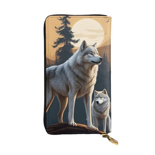 Leather Wallet - Stylish and Durable Wallet for Women with Multiple Compartments and Zipper Design Wolfs Picture