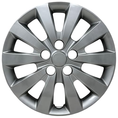 HubStar Hubcap Fits Nissan Sentra 2013-2019 Leaf 2013-2018 Premium Replica 16-inch Replacement Silver 1 Piece