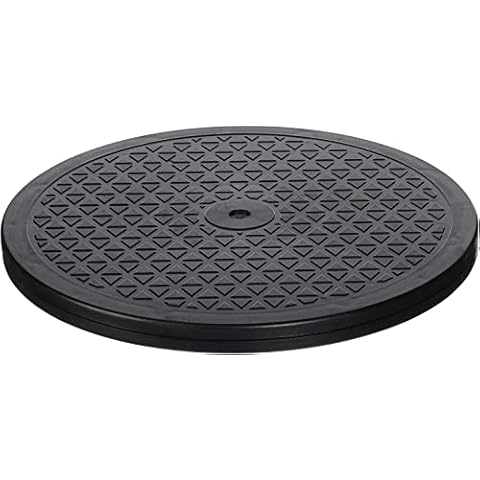 LapWorks Heavy-Duty 12.6 Inch TV Turntable Swivel Stand (Black, 12") | 360 Degree Rotating Lazy Susan Base for Computers, Monitors, Cabinet Organizer, Painting, Potted Plants | Supports 150lbs Cover