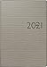 Produktbild rido/idé 7023016801 Wochenkalender/Buchkalender 2021, Modell studioplan int, 2 Seiten = 1 Woche, Blattgröße 16,8 x 24 cm, Kunstleder-Einband Tejo, grau