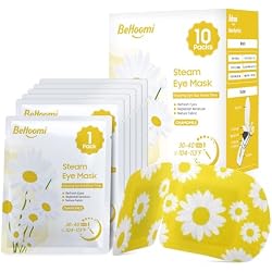BeHoomi Steam Eye Mask, 10Packs Heated Eye Mask, Self Heating Disposable SPA Warm Compress for Eyes Sleep Mask, Travel Essentials & Relaxation Gifts for Women (Chamomile Scent)
