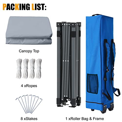 Cooshade Compact Lightweight Backpack Canopy Sun Protection Pop-Up Shelter Slant Leg Beach Tent 8 X 8 Ft Base / 6 X 6 Ft Top(Grey) #TOP4