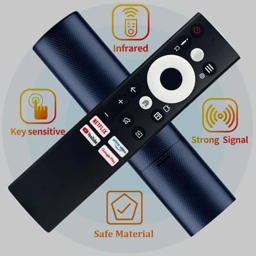 Image of BLACKSHEEP Compatible with Croma Google TV Remote Control Suitable for CREL032HGC331801 Smart LED HDR Television Non Voice Comment with Streaming Apps - Match Keys Exactly with Existing Remote Control