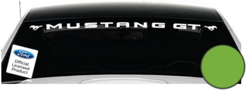 Miniatura 7 de Decal Mods Cartel para parabrisas delantero compatible con Ford Mustang (2010-2014), calcomanía gráfica V6 GT Pony, PMGTP (blanco brillante), CW