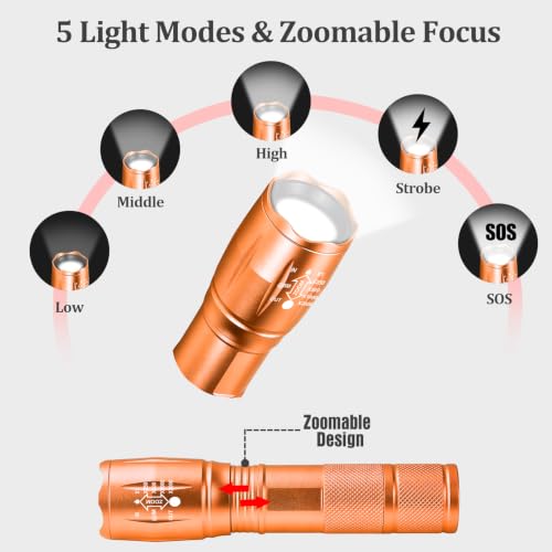 Image of Stocking Stuffers for Men Christmas Birthday Gifts Zoomable LED Flashlights