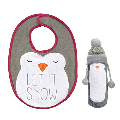 Grasslands Road Penguin Bib And Squeaker Set