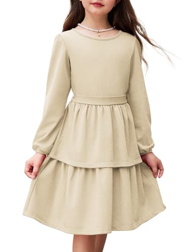 Arshiner Mädchen Kleider Glitzer Kinder Festliche Langarmkleid Elegant...