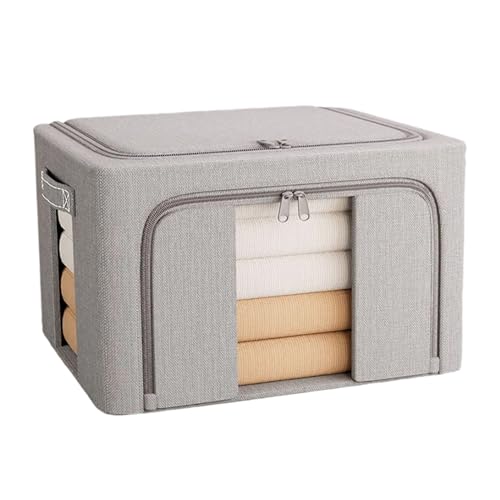 Cajas De Almacenamiento Para Ropa,Cajas De 24 Litros Con Tapa Para Organizar Prendas | Organizador Con Cremallera Apilable Y Plegable Para Armario, Debajo De La Cama, Dormitorio, Viajes, Mudanzas,