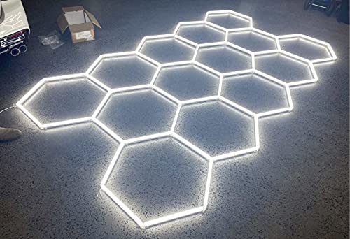 Kimlian One Unit 513W 6500K Diy Led Hexagonal Ceiling Lights For Home Garage Wraps Studio Detailing Workshop Lighting thumb #3