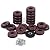 GINOYA Teflon Furniture Sliders, 20pcs 1inch Reusable Furniture Glides with Screws for Carpet Tile Hardwood (Coffee)