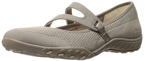 Skechers Sport Women's Lovestory Mary Jane Slip-On Flat,Taupe,6 M US