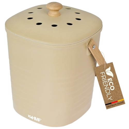 HMF Nachhaltiger Biomülleimer Küche, Geruchsdichter Komposteimer mit...