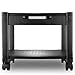 Circuit City PS2TD 2 Shelf Wheeled Rolling Printer Cart Machine Stand with Built-in Storage and Cable Management - Holds Up to 75 Pounds (Black)