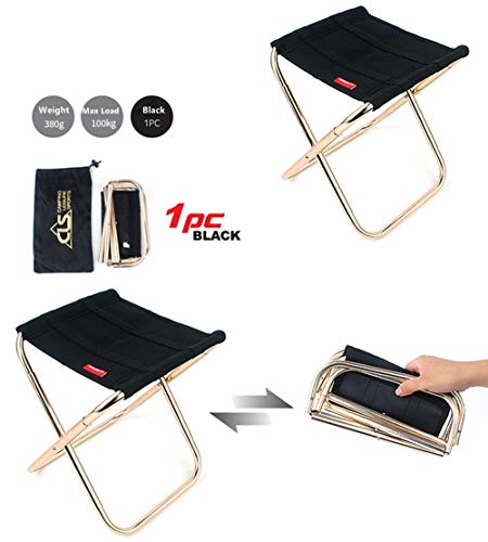 A-code Mini Portable Folding Stool,Ultra Light Portable Outdoor Folding Chair Storage Bag