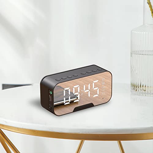 Despertador Digital Rádio, Rádio FM com Speaker, Alarme, Grande Display LED, de música, Suporte Cham