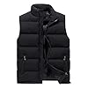 AnyuA Gewatteerd vest voor heren, met ritssluiting, zakken, voering met klittenbandzak