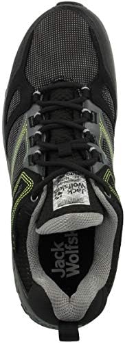 Jack Wolfskin Men's Downhill Texapore Low M Hiking Boot, Black/Lime, 9.5 | Image 1
