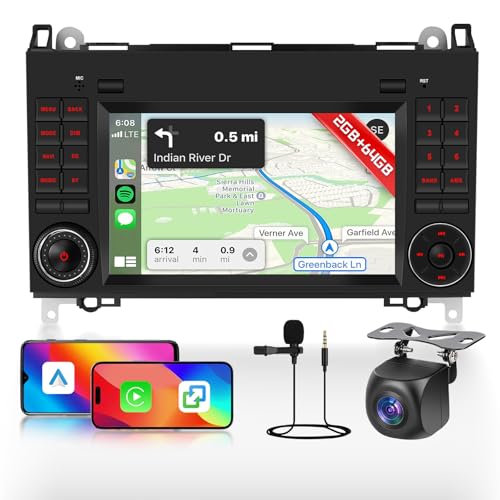 Comandi al Volante e Telecamera Posteriore HD: Autoradio con display è dotata di comandi al volante intuitivi per il funzionamento a mani libere, che consentono al conducente di controllare l'audio e la navigazione senza distrazioni. Inoltre, la telecamera di retromarcia integrata migliora la sicurezza durante le manovre di parcheggio, fornendo una visione chiara della parte posteriore e facilitando le manovre in spazi ristretti