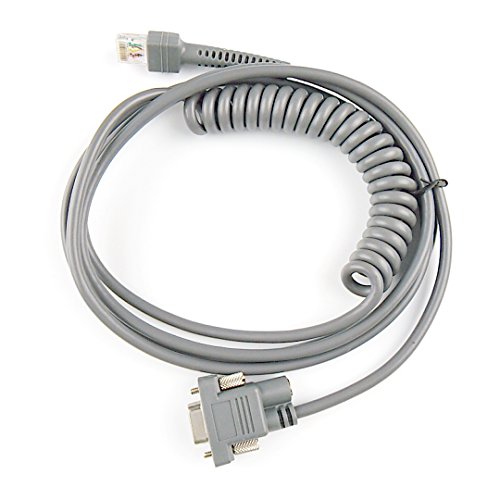 LS2208 シリアルRS232ケーブル、バーコードスキャナーLs2208ap Ls1203 Ls4208 Ls4278 Ds6707 Ds6708-5mtrスパイラル、1個。