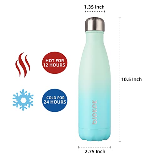 BJPKPK-Insulated-Water-Bottles-17oz500ml-Stainless-Steel-Water-bottles-Sports-water-bottles-Keep-cold-for-24-Hours-and-hot-for-12-HoursBPA-Free-water-bottlesMint