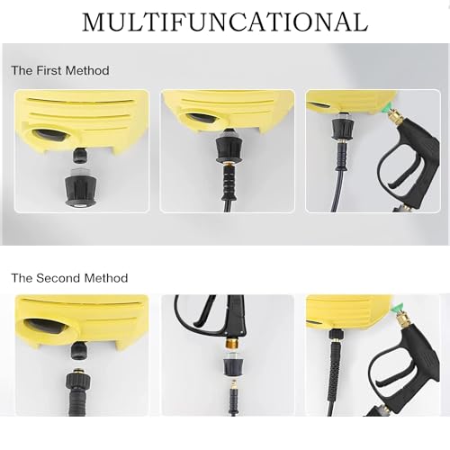 Image of CHAMSUREUK Car Washer High Pressure Gun Cordless Portable Wireless Pressure Washer Gun 48V 12000mah High Pressure Water Gun for Car Wash Bike Washing Cleaning| Adjustable Nozzle fbf (Black)