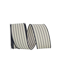 トップス various multi stripe ribbon tie SH Amazon.com: Reliant Ribbon Ticking Linen Stripe Wired Edge