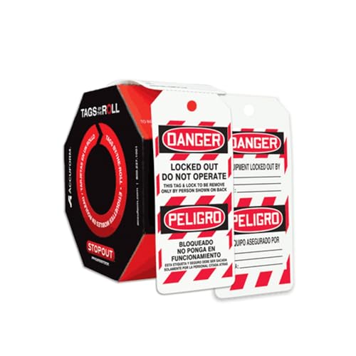 Étiquettes de condamnation Danger Lockout en rouleau de 250