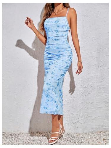 Image of GORGLITTER Women's Floral Spring Summer Wedding Guest Dress Bridal Shower Cocktail Tea Party Beach Midi Sun Dress 2026