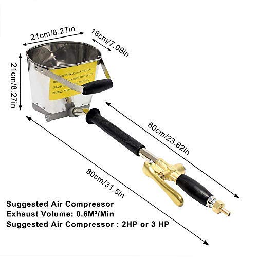 ETE ETMATE Cement Mortar Spray Gun Wall Mortar Sprayer Gun Stucco