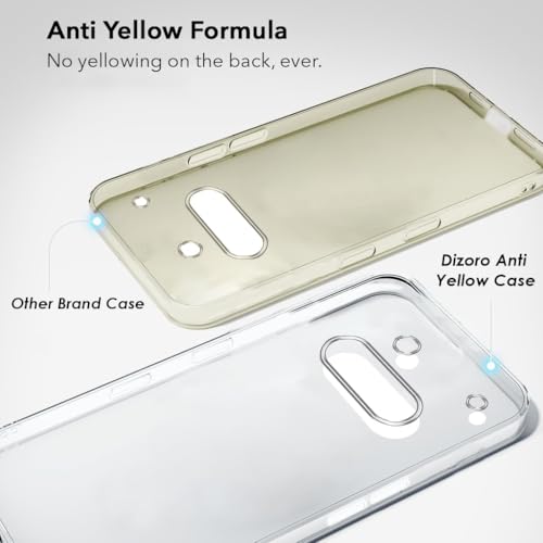 Image of DIZORO Compatible with Nothing 3a Back Cover Case Clear,[ Anti Yellow ][Military Grade Protection] Hard PC Back Cover Transparent