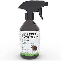 CubreColchónes Para Chinches RepellShield Spray Antiacaros y Chinches para Colchón, Piel, Ropa, Sábanas, 250ml - Repelente Anti Acaros Eliminar - Alternativa Ecológica al Insecticida Chinches y al Acido Borico en Polvo