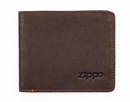 Zippo Leather, Bi-Fold Wallet Coin Pouch, 11 cm, Brown