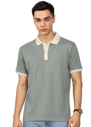 Image of Alan Jones Clothing Men's Textured Cotton Rich Polo T-Shirt | Classic Short Sleeve Polo for Casual Wear