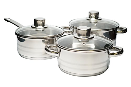 ELO Skyline Stainless Steel Kitchen Induction Cookware Pots and Pans Set with Air Ventilated Lids, 10-Piece - Thumbnail 3