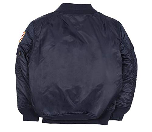 Image of CORIRESHA Mens NASA Embroidery Badge Slim Fit Bomber Jackets Zipper Windbreaker