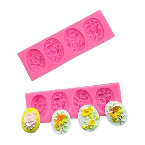 Chocolate Molds Flowers and Butterfly Cake Fondant Mold Silicone for Candy,Cake Decoration, Cookies, Polymer Clay, Sugar Craft, Resin Mould (2pcs flower butterfly) Cover