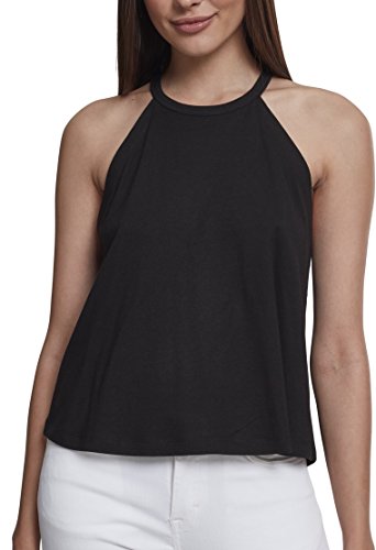 Urban Classics Ladies Asymmetric Longsleeve Mujer Top Negro M 95% algodón, 5% elastán Estrechos