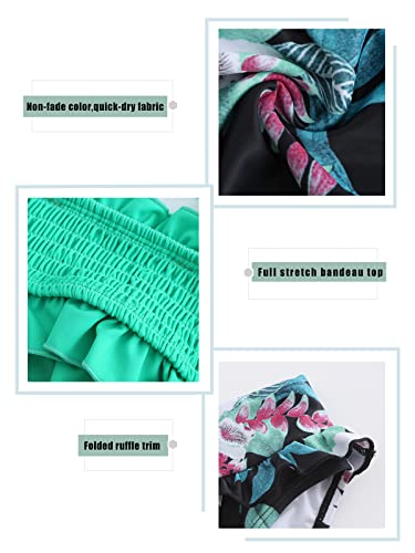 Image of Girls Two Piece Swimsuits Bikini Bathing Suit Kids Floral Swimwear Set 3-16 Years