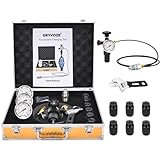 GRYVOZE Upgraded Hydraulic Nitrogen Accumulator Charging Kit, Pressure Test and Fill System, Gas Charge Tools with 3 Gauges, 7 Accumulator Adapters with Flat-Cut Design, G5/8 to CGA580 Adapter