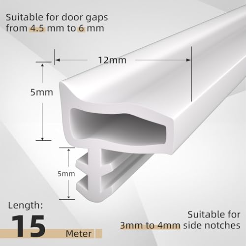 15m White Weather Stripping Door Seal Strip,Rubber Kerf Door Seal