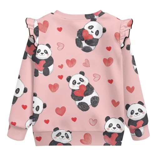 Cute Long Sleeve Shirts for Girls Crewneck Sweatshirts Ruffle Athletic Tops Cute Clothes Fall Shirts Size 1-84