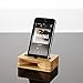 Produktbild WAYCOM Natur Holz Lautsprecher Bambus Verstärker Smartphone-Halter für Samsung/iPhone, kein Netzteil erforderlich hölzernen Lautsprecher