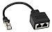 Produktbild zdyCGTime RJ45 Netzwerk-Splitter Adapter Kabel,1 RJ45 Stecker auf 2 RJ45 Buchse Netzwerk Y Splitter Kabel,LAN Anschluss,Geeignet für Super Kategorie 5 Ethernet, Kategorie 6 Ethernet.(1Stück)